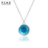 F.I.N.S Marine Series Enamel 925 Sterling Silver Necklace Woman