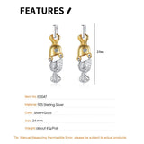 S925 Sterling Silver Candy Drop Earrings Relief Piercing Ear Jewelry