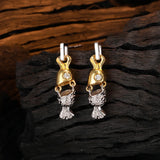 S925 Sterling Silver Candy Drop Earrings Relief Piercing Ear Jewelry