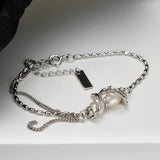 F.I.N.S S925 Silver Bracelet Freshwater Pearl Hand Fine Jewelry