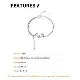 F.I.N.S S925 Silver Bracelet Freshwater Pearl Hand Fine Jewelry