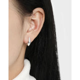 F.I.N.S Texture Geometric Pyramid S925 Sterling Silver Small Ear Buckle