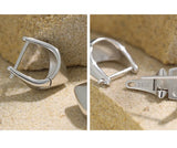 F.I.N.S Texture Geometric Pyramid S925 Sterling Silver Small Ear Buckle