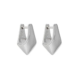 F.I.N.S Texture Geometric Pyramid S925 Sterling Silver Small Ear Buckle