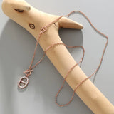 Micro-Inlaid Zircon S925 Silver Necklace Pendant OT Buckle Clavicle Chain