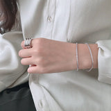 F.I.N.S S925 Sterling Silver Charm Bracelet - Classic Chain Design