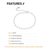 S925 Sterling Silver Oval Bead Bracelet Minimalist Fine Jewelry