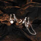 925 Silver Hanging Chain Hoop Earrings for Women