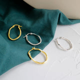 Geometric Hollow Irregular S925 Silver Earrings