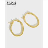 Geometric Hollow Irregular S925 Silver Earrings