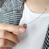 F.I.N.S S925 Sterling Silver Small Circle Necklace for Women