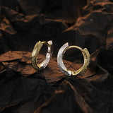 F.I.N.S S925 Twist Relief Hoop Earrings Sterling Silver Round Circle Piercing