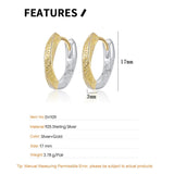 F.I.N.S S925 Twist Relief Hoop Earrings Sterling Silver Round Circle Piercing