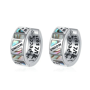 F.I.N.S S925 Sterling Silver Abalone Shell Earrings