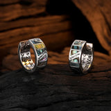 F.I.N.S S925 Sterling Silver Abalone Shell Earrings
