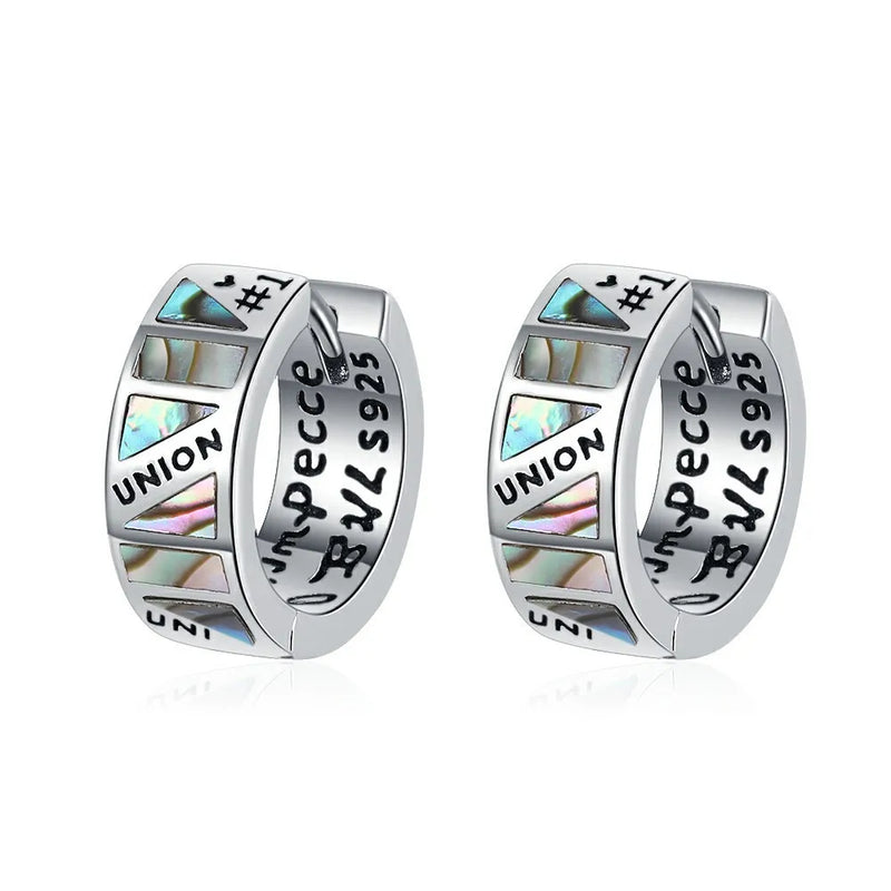 F.I.N.S S925 Sterling Silver Abalone Shell Earrings