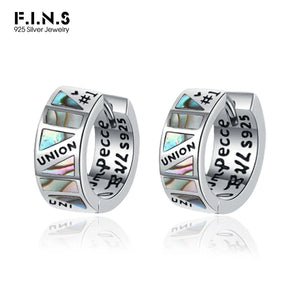 F.I.N.S S925 Sterling Silver Abalone Shell Earrings