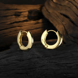 F.I.N.S S925 Sterling Silver Hoop Earrings Women Geometric Circle Ear Buckle