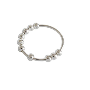 S990 Silver Beads Rings for Women - 990 Ladies Rings
