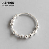 S990 Silver Beads Rings for Women - 990 Ladies Rings