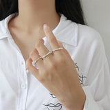 S990 Silver Beads Rings for Women - 990 Ladies Rings