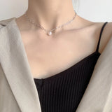 F.I.N.S Freshwater S925 Silver Necklace Female Clavicle Chain