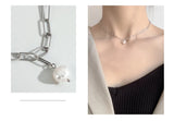 F.I.N.S Freshwater S925 Silver Necklace Female Clavicle Chain