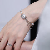 Baroque Pearl Bracelet S925 Sterling Silver Layered Chains