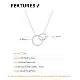 F.I.N.S Uneven Surface Double Circles S925 Sterling Silver Necklace Women