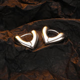 F.I.N.S V-Shaped Retro S925 Silver Earrings Piercing Jewelry