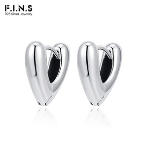 F.I.N.S V-Shaped Retro S925 Silver Earrings Piercing Jewelry