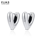 F.I.N.S V-Shaped Retro S925 Silver Earrings Piercing Jewelry