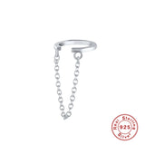F.I.N.S Vintage Open Ear Cuff 925 Sterling Silver No Piercing Clip on Earrings