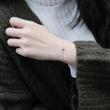 925 Sterling Silver Cross Charm Bracelet for Women