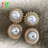 Big Pearl Geome Earrings Chunky Statement Christmas