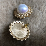 Big Pearl Geome Earrings Chunky Statement Christmas