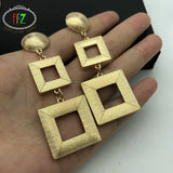 Punk Square Geo Chunky Earrings Ladies Club Show Earring