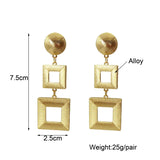 Punk Square Geo Chunky Earrings Ladies Club Show Earring