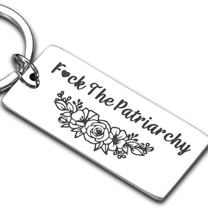 F**k The Patriarchy Keychain Inspirational Gift Women Feminist