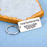 F**k The Patriarchy Keychain Inspirational Gift Women Feminist