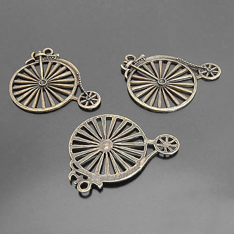 10pcs 52x46mm Antique Bronze Bicycle Charms Pendants