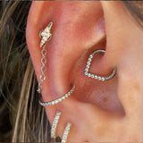 Titanium 16G Hinged Nose Ring 8-10mm Pillow Ring Teardrop Septum Jewelry