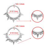 F136 Titanium Gothic Nose Piercing 14G 16G Pointed Cone Ring Cartilage