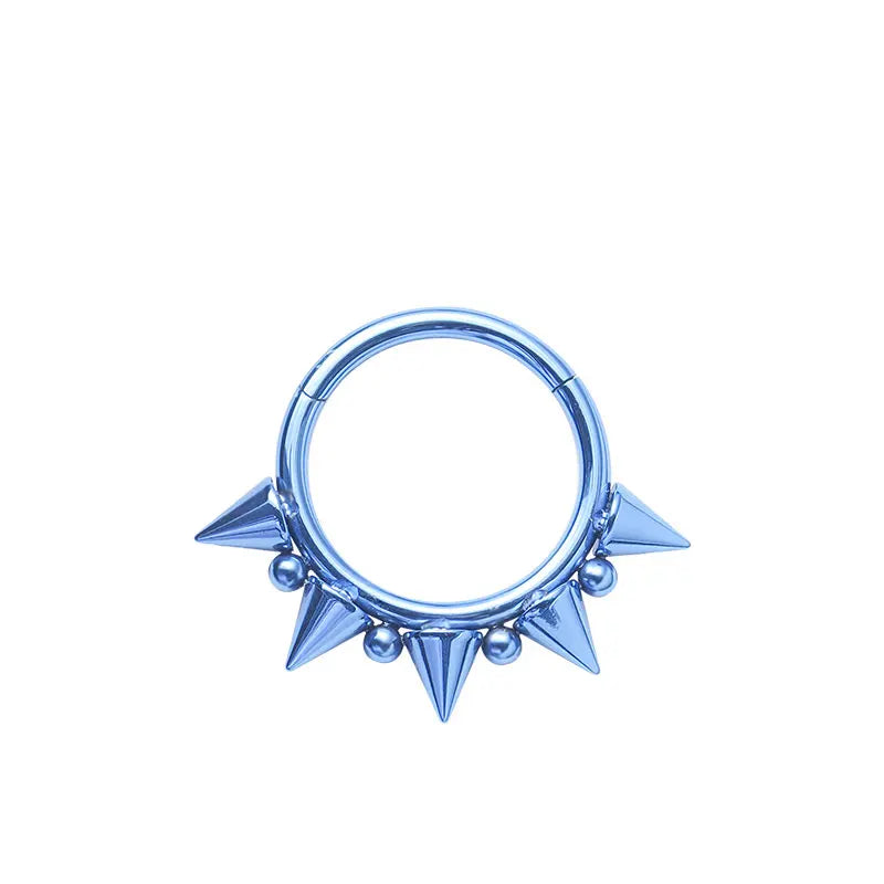 F136 Titanium Gothic Nose Piercing 14G 16G Pointed Cone Ring Cartilage