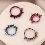 F136 Titanium Gothic Nose Piercing 14G 16G Pointed Cone Ring Cartilage