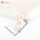 6pcs High Brass Pearls Ball Beads Charms Pendants DIY