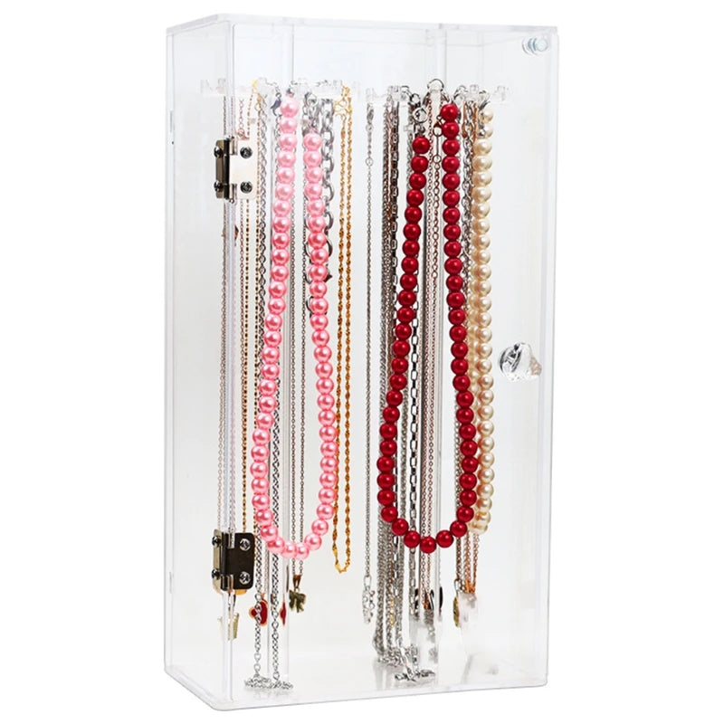 Acrylic Jewelry Display Case with Stainless Steel Hinge