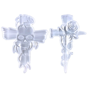 F19D 2Pcs Wall Hanging Semi-stereoscopic Moulds for Home Decor