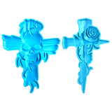 F19D 2Pcs Wall Hanging Semi-stereoscopic Moulds for Home Decor