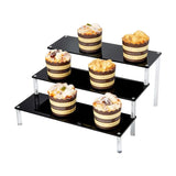 F19D 3 Tier Acrylic Display Stand Cupcake Shelf Organizer
